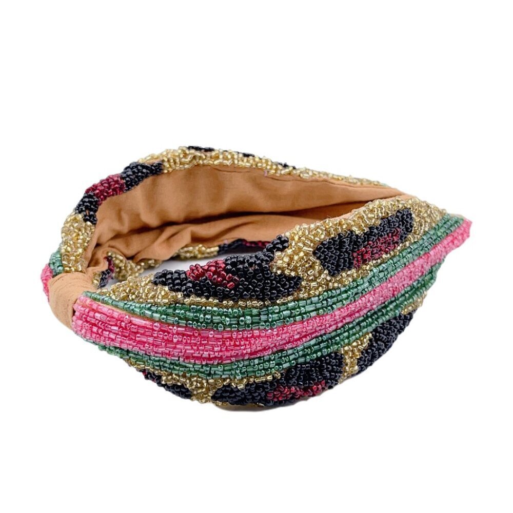 G stripe beaded animal headband